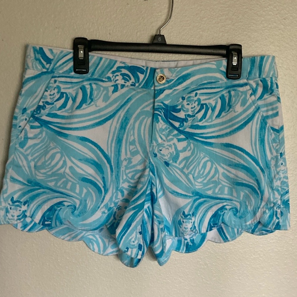 Lilly Pulitzer Buttercup Shorts Sea Ruffles Size 12